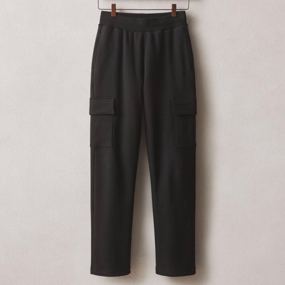 American Giant Women's Cargo Straight Cotton Sweatpant Black Size Medium NWOT